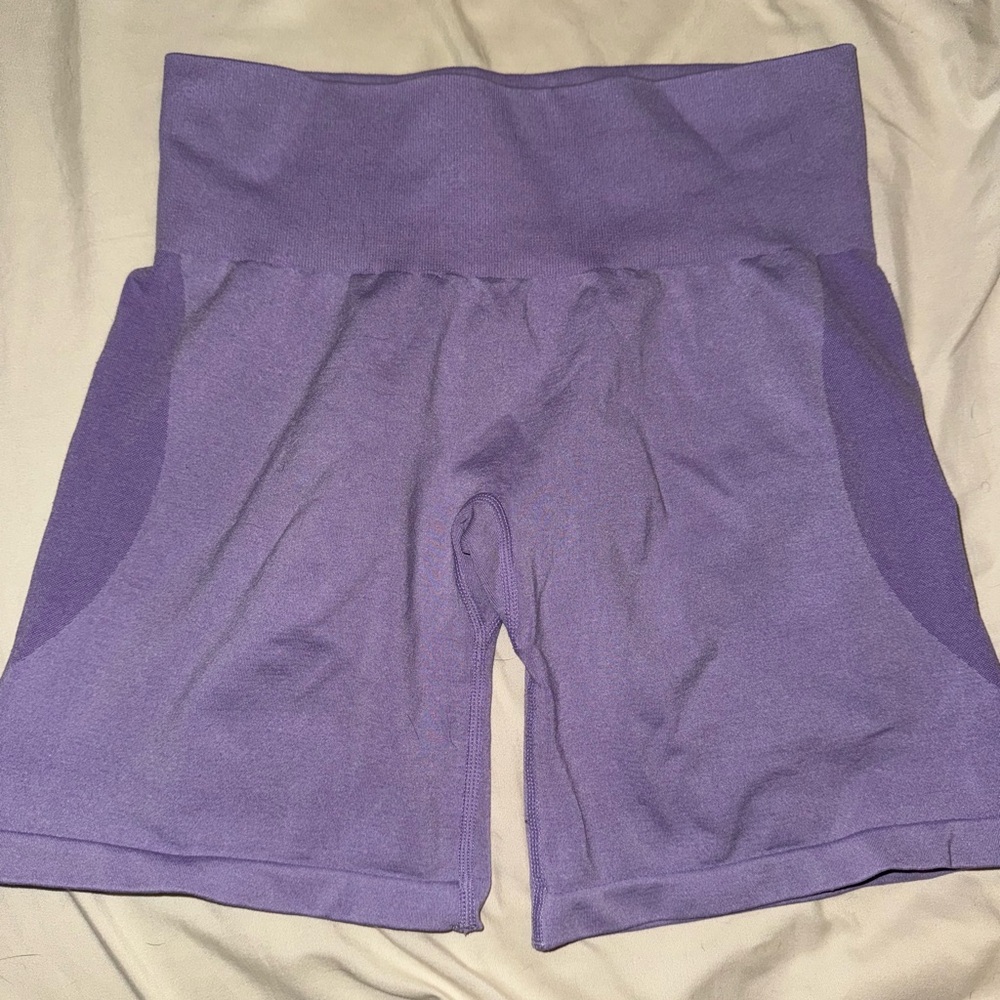 Women's Purple High-Waisted Shorts